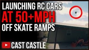 LAUNCHING RC Cars At 50MPH Off A Skate Ramp