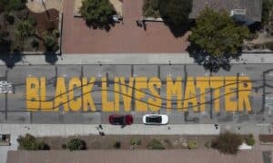 Two California Men Arrested and Charged With Felonies for Doing Burnouts on Black Lives Matter Street Mural