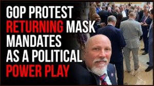GOP Stages Mask Protest, Says Renewed Mask Mandate Is A Political Power Play