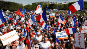 Thousands March in Paris against COVID Passes