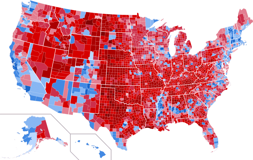 2020 United States Presidential Election Results Map By County.svg 1024x649 