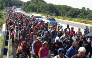 Migrant Caravan En Route to US Southern Border Pushes Past Mexican Border Forces