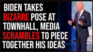 Biden Takes BIZARRE Pose At CNN Town Hall, Media Rushes To Fill In Stumbles And Breaks For Him