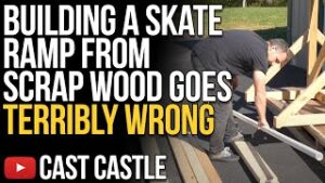 Building A Skate Ramp From Scrap Wood Goes TERRIBLY WRONG