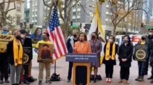 Pelosi Press Conference in Very-Blue San Francisco Interrupted By Shouts of ‘Let’s Go, Brandon!’