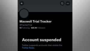 Twitter Suspends Account That Simply Provided Ghislaine Maxwell Trial Updates