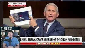 Fauci MEMES HIMSELF Holding Up 'Fire Fauci' Graphic, Corporate Press Calls For MOCKING COVID Dead