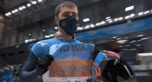 Ukrainian Olympian Holds ‘No War’ Sign in First Major Political Demonstration of 2022 Winter Games