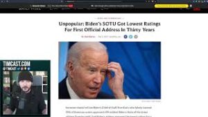 Biden SOTU Gets WORST Ratings In 30 Years, Dems Push False Polls Framing Claiming People Approved