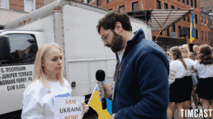 WATCH: New Yorkers Rally in Lower Manhattan to Support, Raise Funds for Ukraine