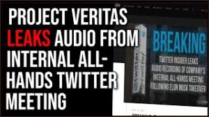 Project Veritas Leaks Audio From Twitter Internal Meeting About FREE SPEECH