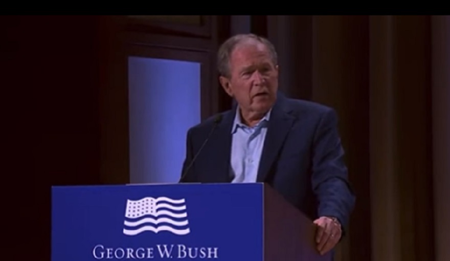 George Bush Draws Laughs From the Crowd After Condemning Putin for ‘Brutal Invasion of Iraq. I Mean, of Ukraine’