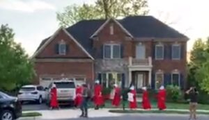Pro-Abortion Activists in Handmaid’s Tale Costumes Show Up to Justice Amy Coney Barrett’s Home