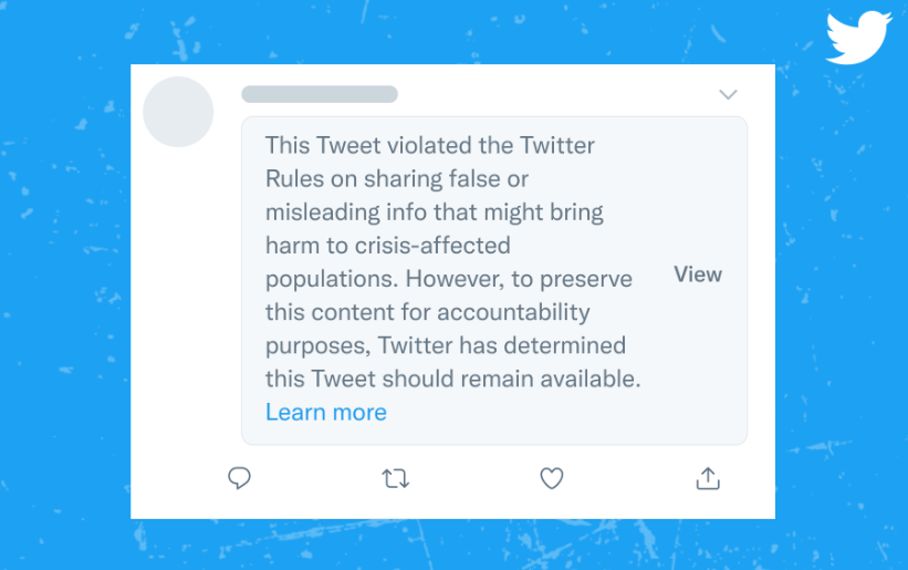 Twitter Unveils Crisis Misinformation Policy