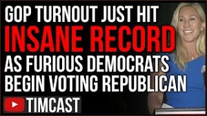 Democrats QUIT Party In HUGE Numbers, GOP Turnout NEARLY DOUBLES As Dems Start Voting Republican