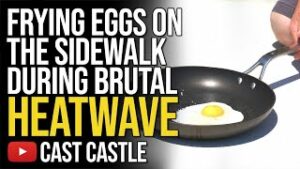 Frying Eggs On The Sidewalk During Brutal Heat Wave