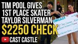 Tim Pool Gives 1st Place Skater Taylor Silverman $2250 Check