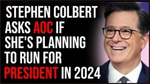 Colbert Asks Alexandria Ocasio Cortez About Possible 2024 Presidential Run