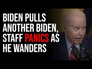 Biden Pulls ANOTHER Biden, Staff Panics As He Wanders Aimlessly From Podium