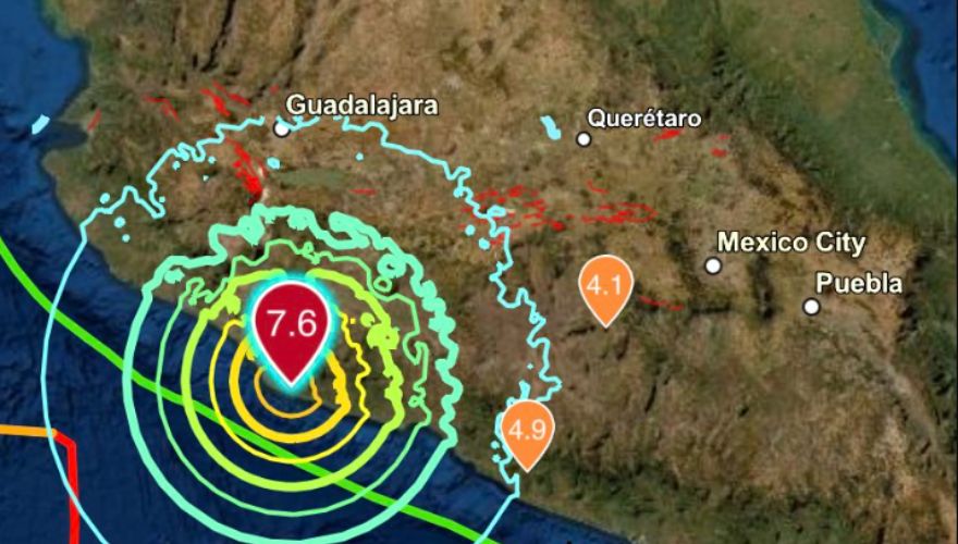 7.6 M Earthquake Damages Buildings On Mexico's Pacific Coast Leaving