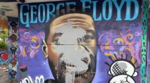 George Floyd Mural Vandalized in Milwaukee