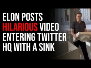 Elon Posts HILARIOUS Video Entering Twitter HQ With A Sink, Will Buy Twitter Friday