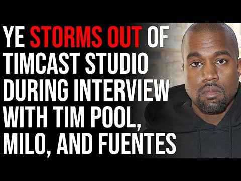 Ye STORMS OUT Of Timcast Studio During His Interview With Tim Pool