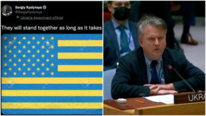 'As Long As It Takes': Ukraine Ambassador Shares Yellow, Blue Colored American Flag