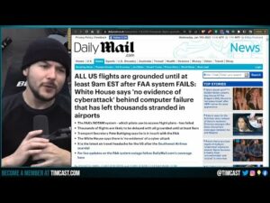 ALL US FLIGHTS DOWN, FAA NOTAM Collapses, US Says NOT CyberAttack, FAA Gets Woke GOES BROKE