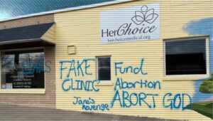 Ohio Pro-Life Pregnancy Center Vandalized With 'Abort God' By Pro-Abortion Militant Group Jane's Revenge