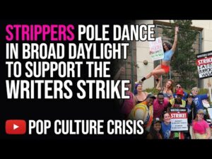 Strippers Pole Dance in Broad Daylight to Support the Writers Strike