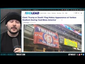 TRUMP OR DEATH Banner Flies At Yankees Game As CNN Warns BIDEN IS LOSING And TRUMP WILL WIN