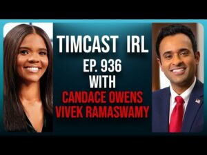 Timcast IRL - Christie DROPS OUT, Caught On HOT MIC! Townhall w/ Vivek Ramaswamy &amp; Candace Owens