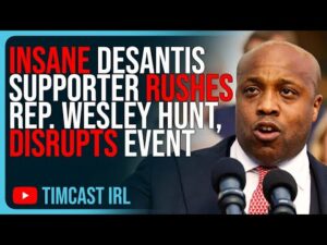 INSANE DeSantis Supporter RUSHES Rep. Wesley Hunt, Disrupts Event