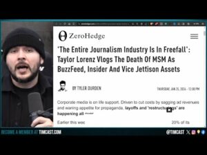 MASS LAYOFFS As Corporate Press COLLAPSING, Taylor Lorenz PANICS As Propaganda Machine Breaks Apart