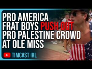 Pro America Frat Boys PUSH OUT Pro Palestine Protesters At Ole Miss, CHANT USA