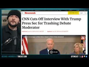 CNN PANICS, Cuts Trump Press Sec Mic ON AIR After Getting Called Out For BIAS In Trump Biden Debate