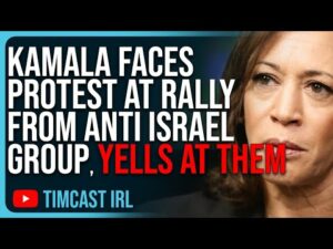 Kamala Faces Protest At Rally From Anti Israel Group, YELLS At Them