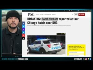 BOMB THREATS At DNC Hotels, MASS ARRESTS As Far Left Riots Escalate, Breach Security | TimcastNews