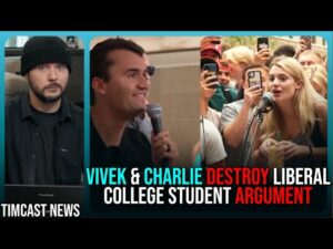 Vivek Ramaswamy &amp; Charlie Kirk DESTROY Liberal Woman's Argument With LOGIC And FACTS