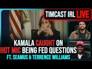 Kamala CAUGHT On Hot Mic Being FED Questions, Trump WINS The Odds w/Terrence Williams | Timcast IRL