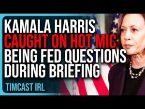 Kamala Harris CAUGHT ON HOT MIC Being Fed Questions During Hurricane Briefing