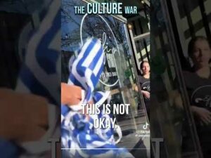 UNHINGED WOMAN Mistakes Greek Flag For Israeli Flag