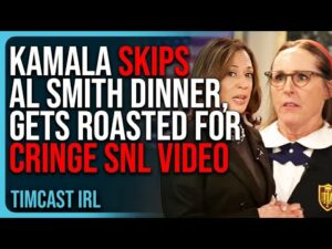 Kamala SKIPS Al Smith Dinner, Gets ROASTED For CRINGE SNL Video