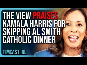 The View PRAISES Kamala Harris For SKIPPING Al Smith Catholic Dinner, Freedom Toons ROASTS HER