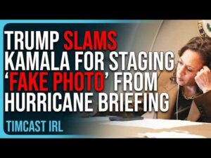 Trump SLAMS Kamala For Staging “Fake Photo” From Hurricane Briefing