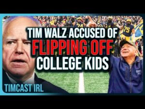 Tim Walz ACCUSED Of FLIPPING OFF College Students During Michigan Football Game