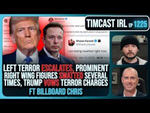 BREAKING NOW: Right Wingers SWATTED AGAIN, Left Terror Escalating w/Chris Elston | Timcast IRL