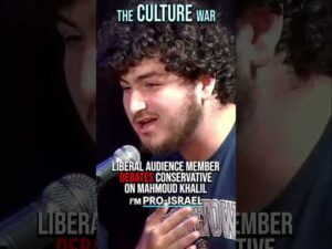 Liberal Audience Member DEBATES Conservative On Mahmoud Khalil