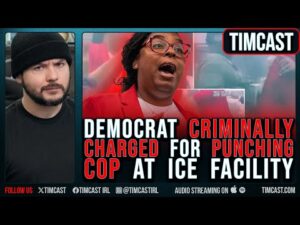 Democrat CRIMINALLY CHARGED For PUNCHING COP At Ice Facility